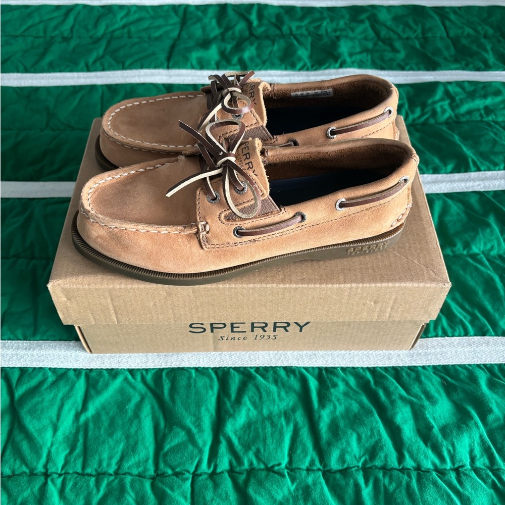 Sperry Boys Tan Boat Shoes